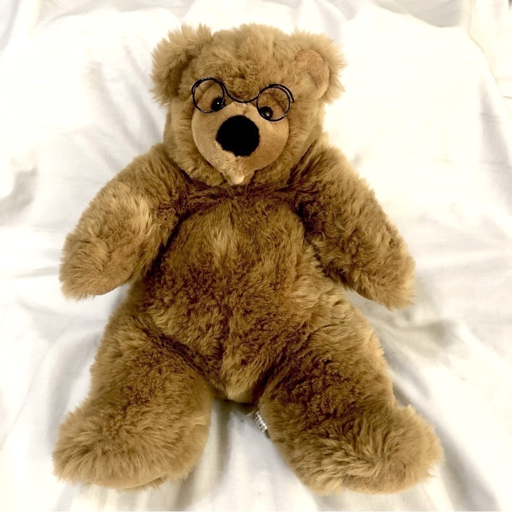 Fancy Zoo Vintage Potbelly Teddy Bear with Spectacles Soft Cuddly size 14”-17”